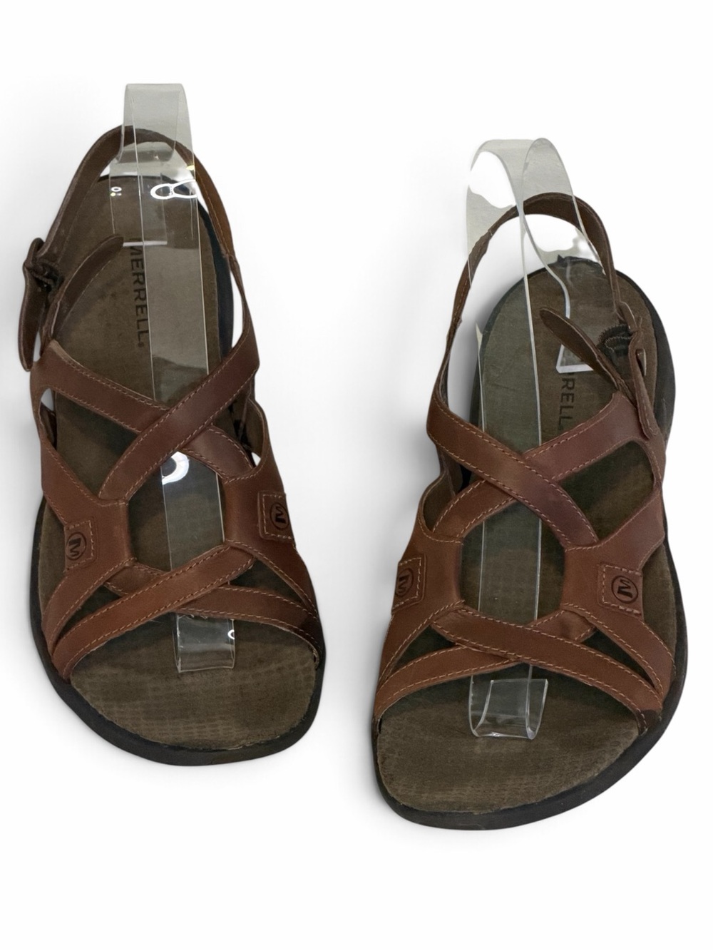Merrell Women’s Agave Brown Leather Strappy Comfort Sandals Size 9/EU40